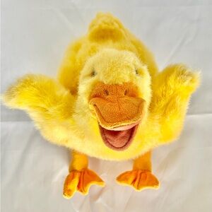 Folkmanis DUCKLING Hand Puppet Yellow Plush Stuffed Animal Easter 9" Tall